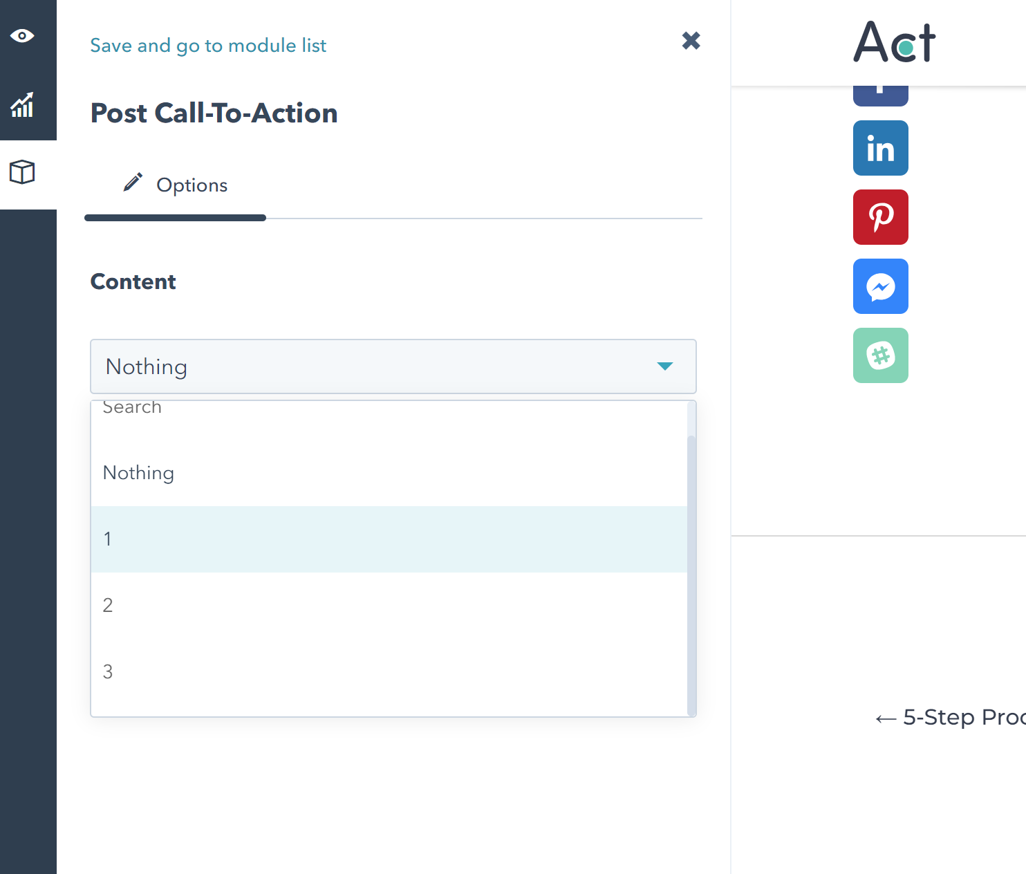 Act21 Blog II: Post Call to Action Options in the Post Editor