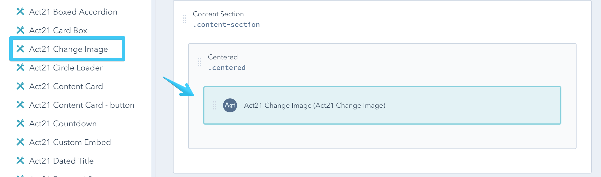 Act2 Template Builder Change Image Custom Module
