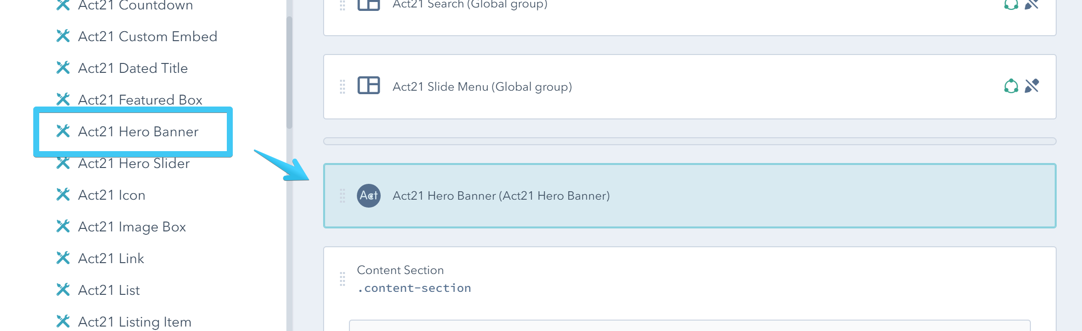 Act2 Template Builder Hero Banner Custom Module