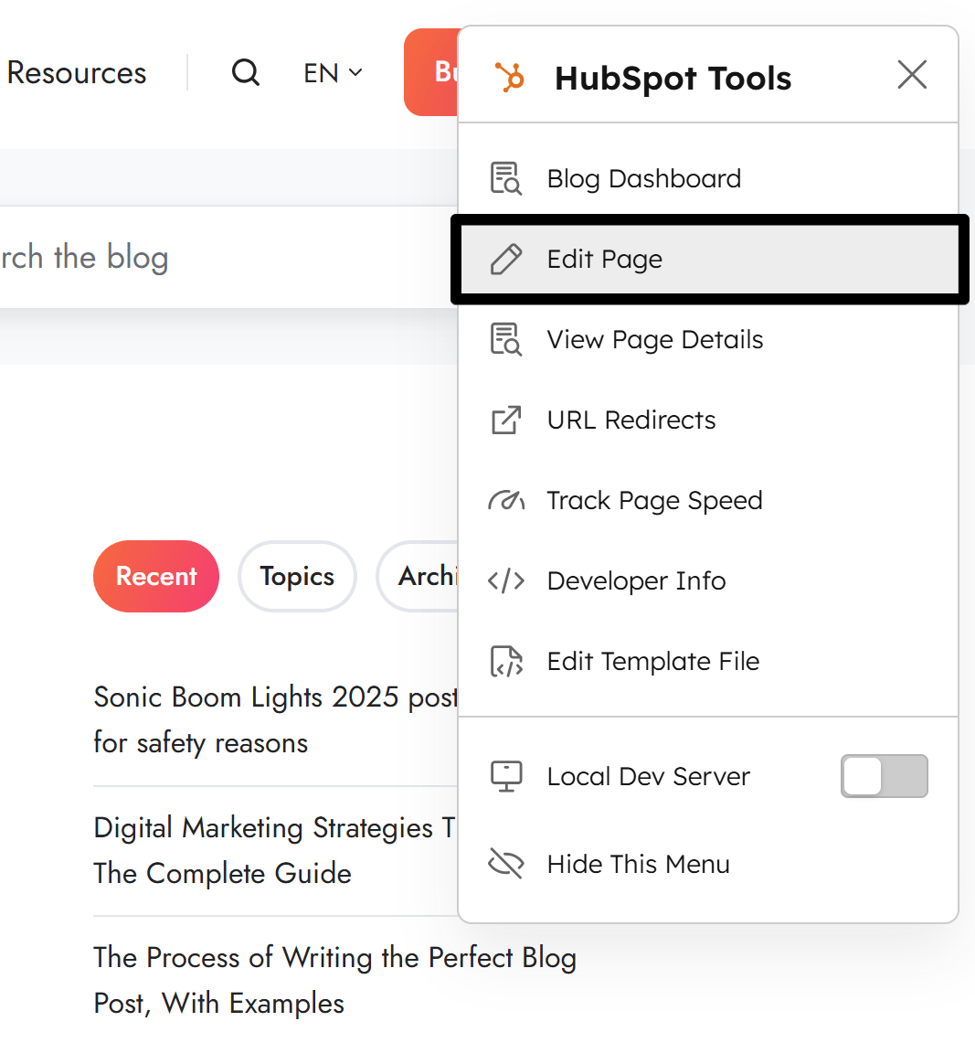 Act3 Blog Edit Page