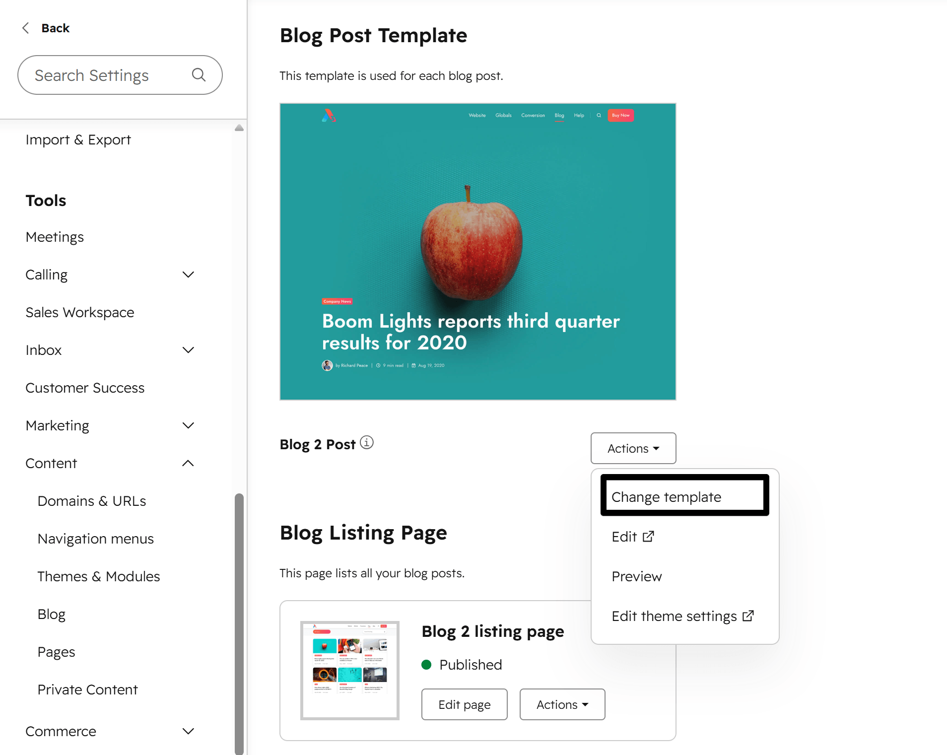 Act3 Demo Change Blog Template