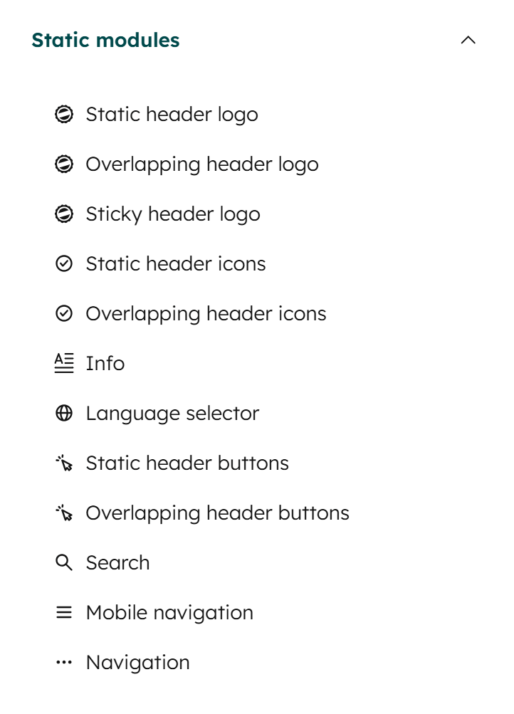 Act3 Global Header Modules