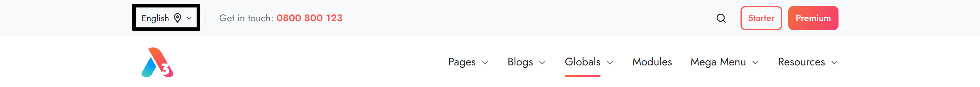 Act3 Header 2 Language Selector