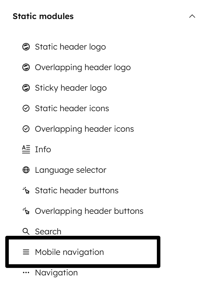 Act3 Header 3 Mobile Navigation Module