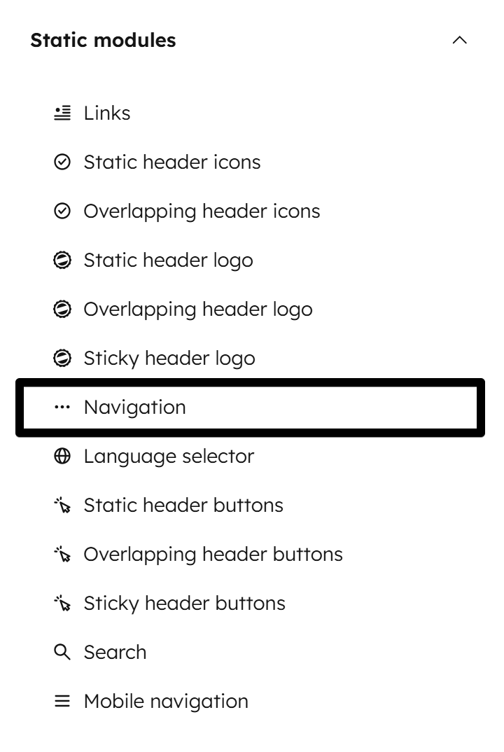 Act3 Header 4 Navigation Module