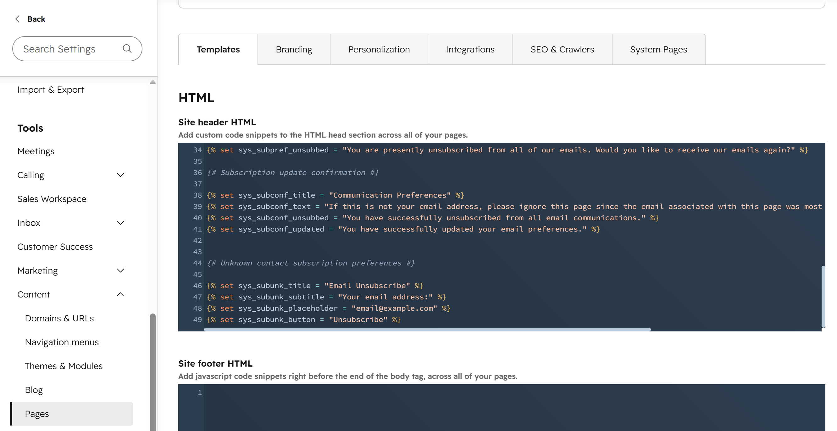 Act3 Legacy System Page Template Text Variables