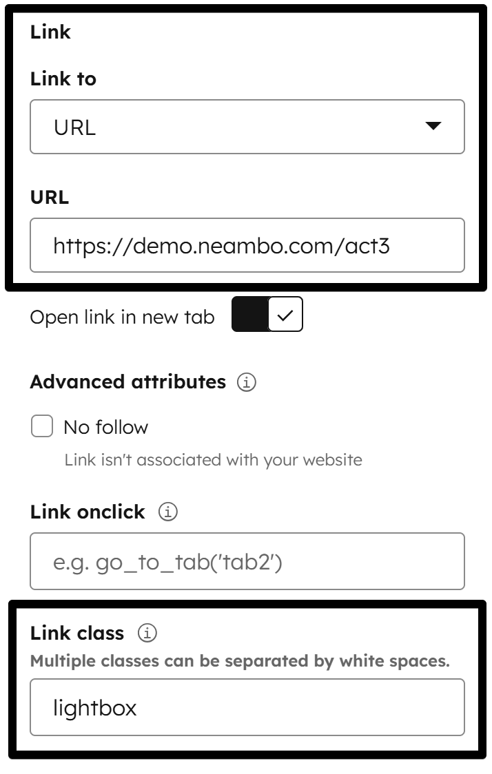 Act3 Lightbox Link To Url