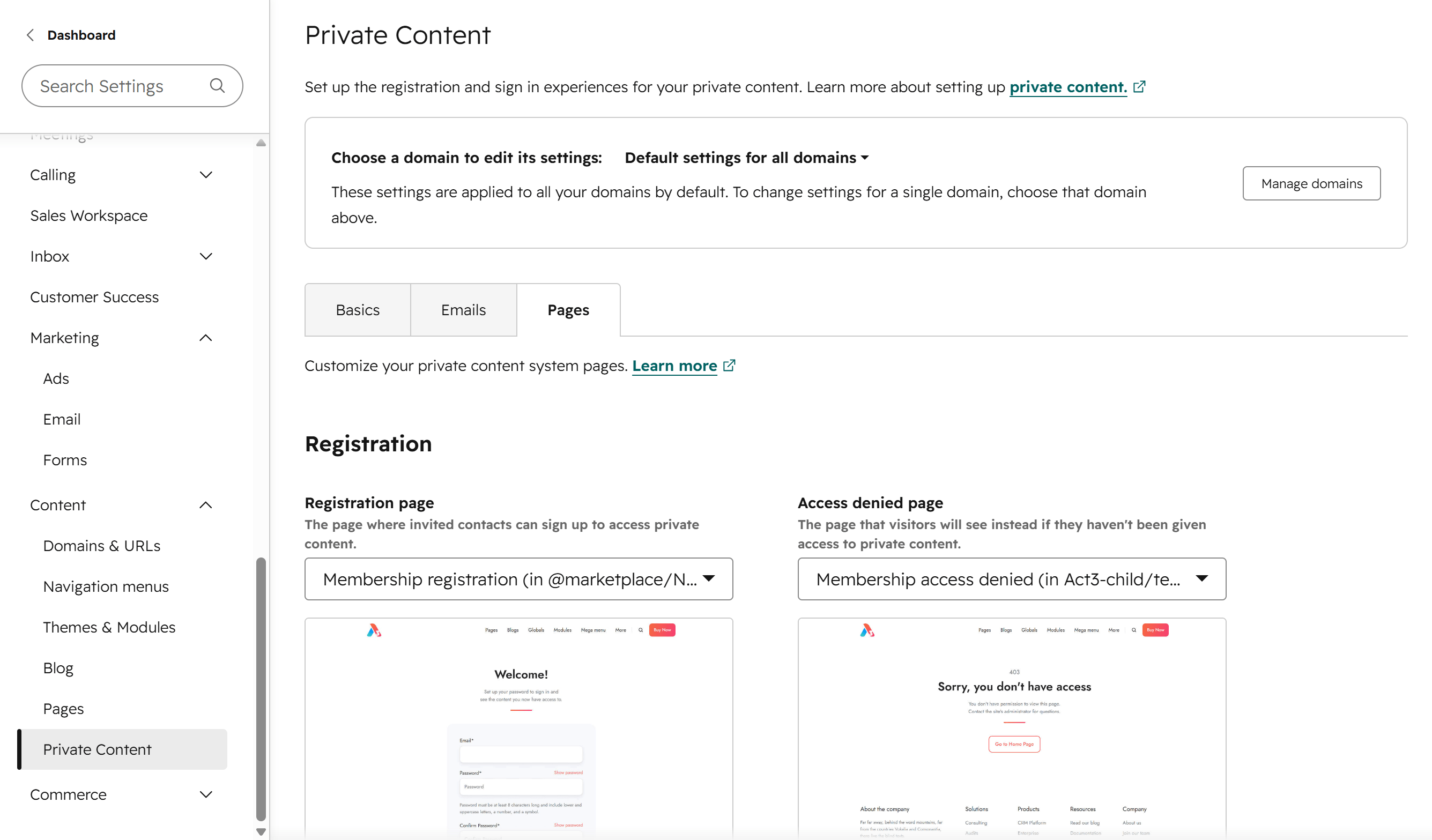Act3 Membership Page Templates