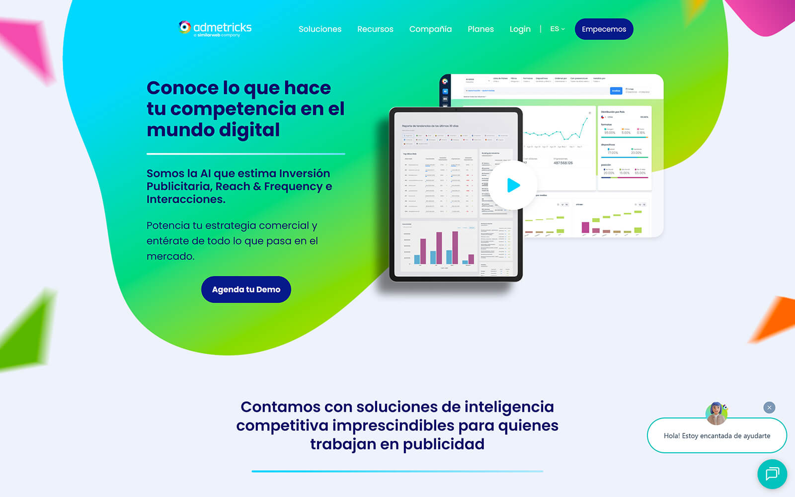 admetricks.com website built with Act3