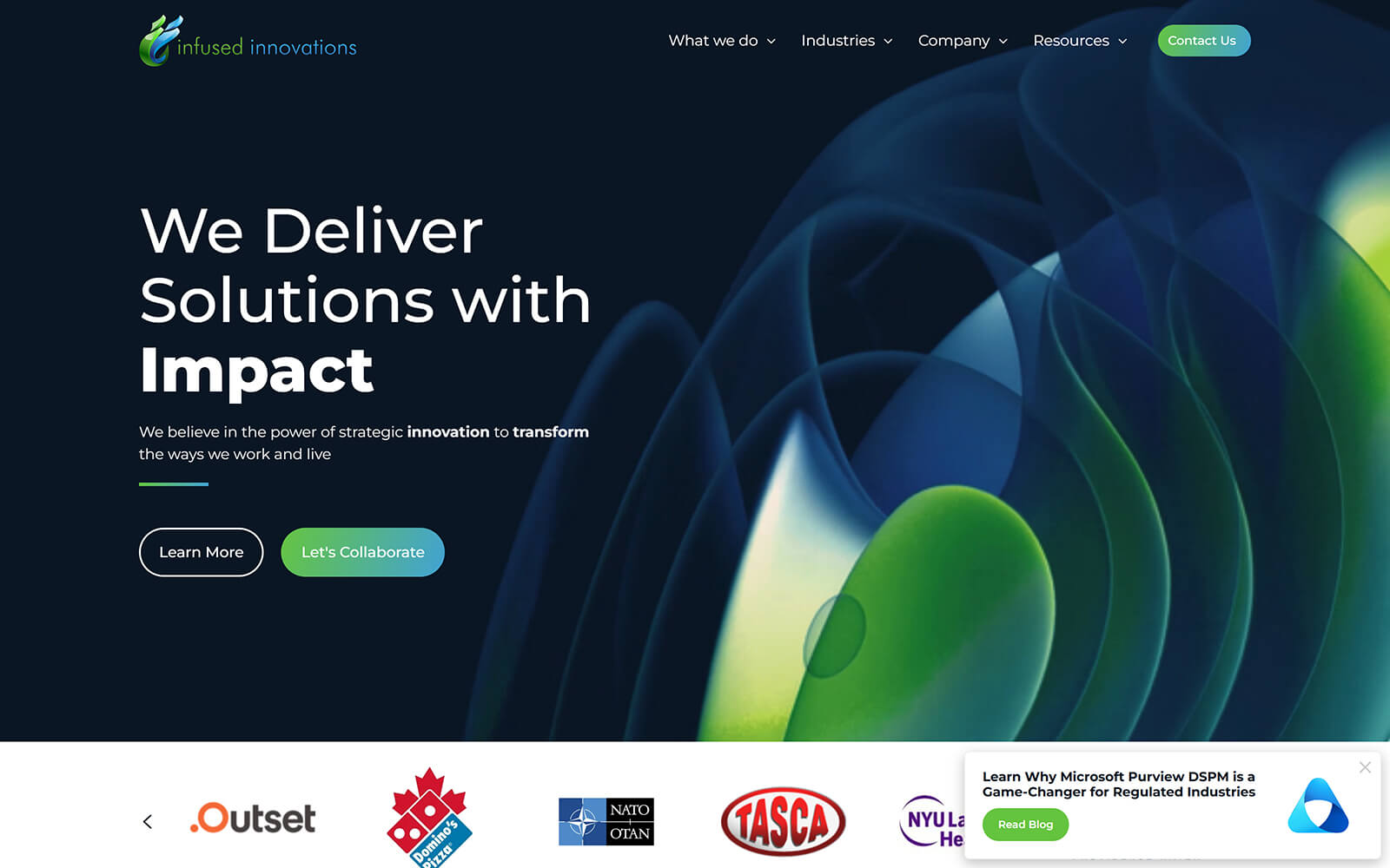 infusedinnovations.com website built with Act3