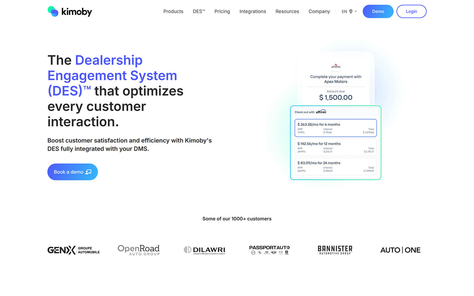 kimoby.com website built with Act3