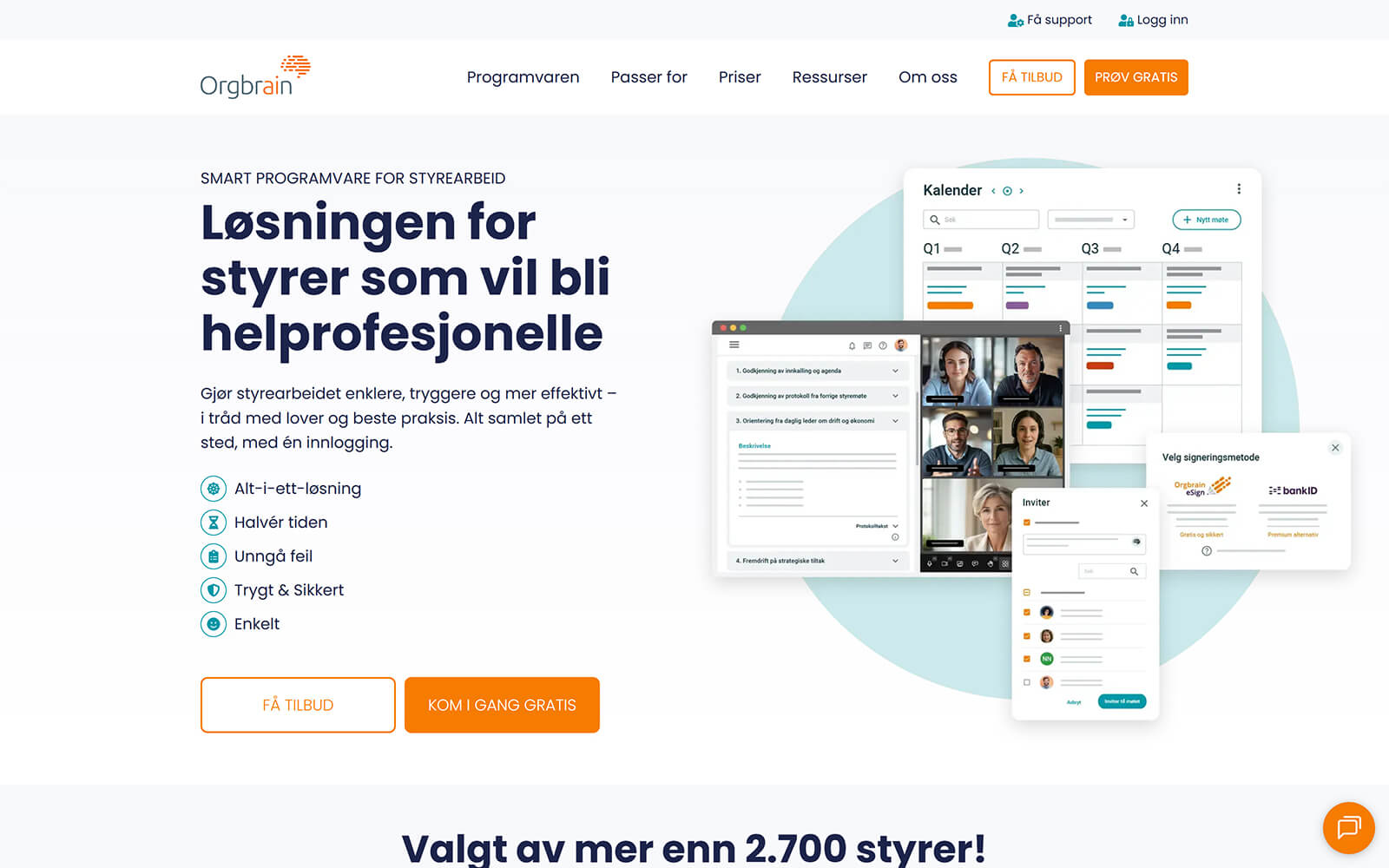 orgbrain.no website built with Act3