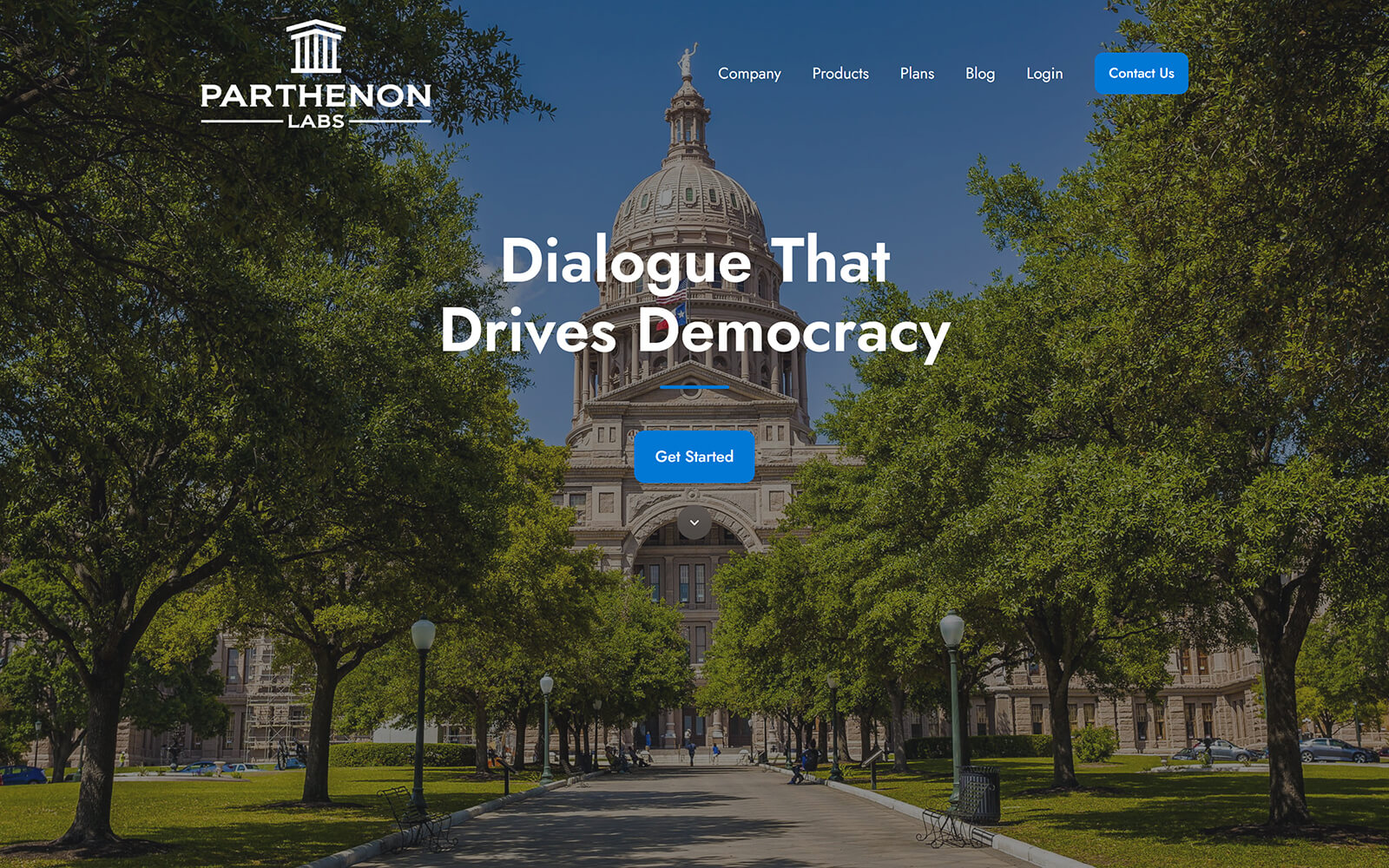 parthenon.co website built with Act3