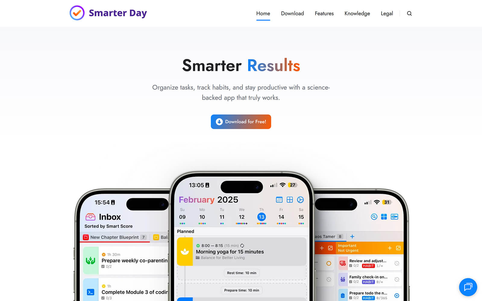 smarter.day website built with Act3