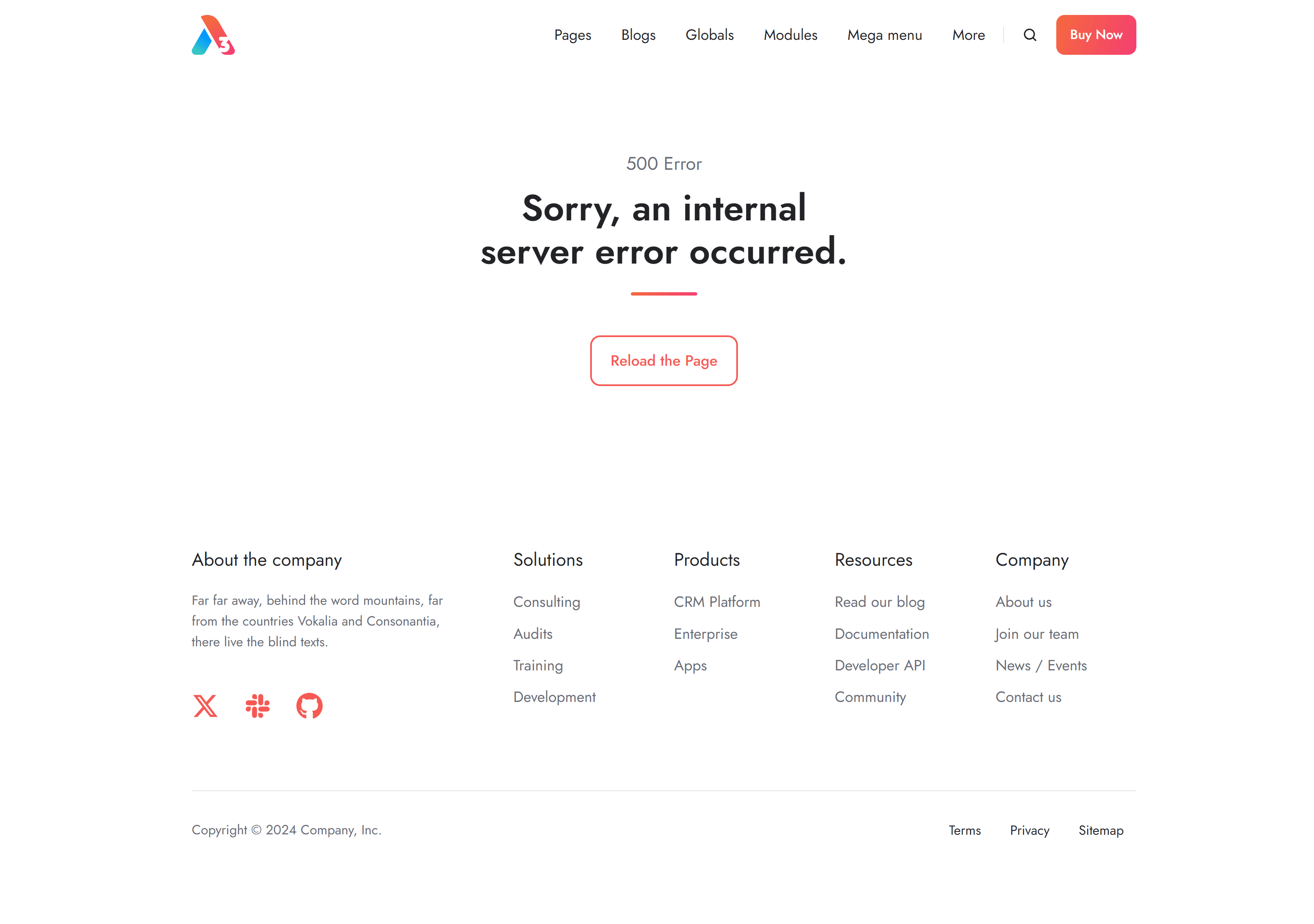 Act3 System 500 Error