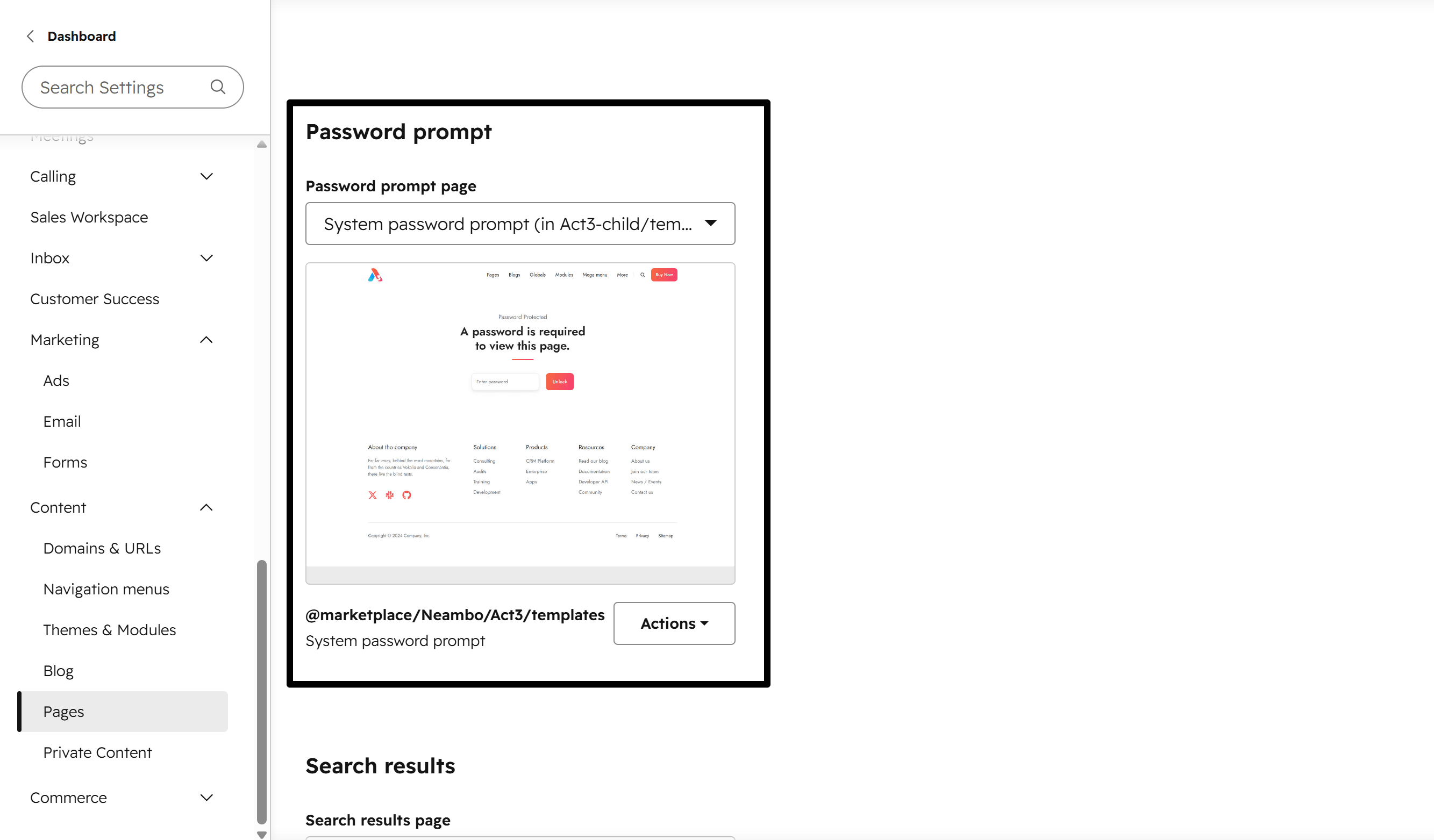 Act3 System Pages Settings Password Prompt