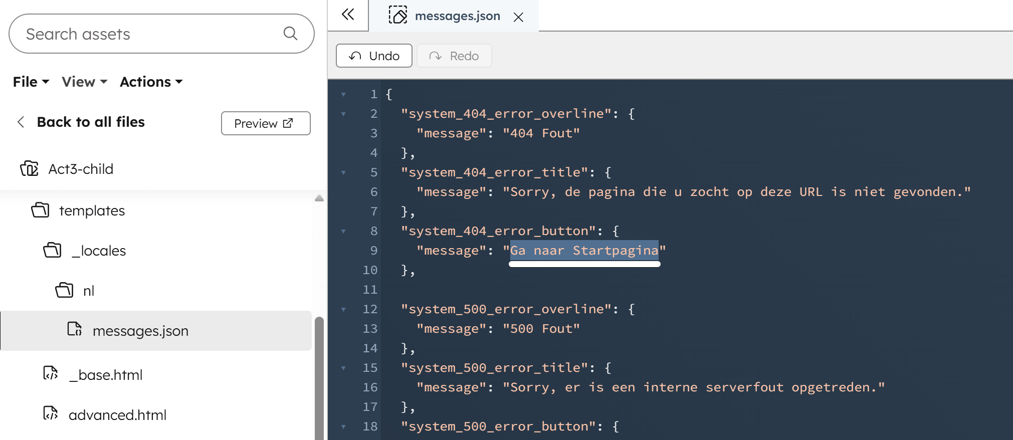 Act3 System Pages Translation Example