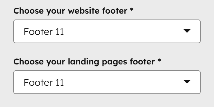 Act3 Theme Settings Components Footer Choose Footers
