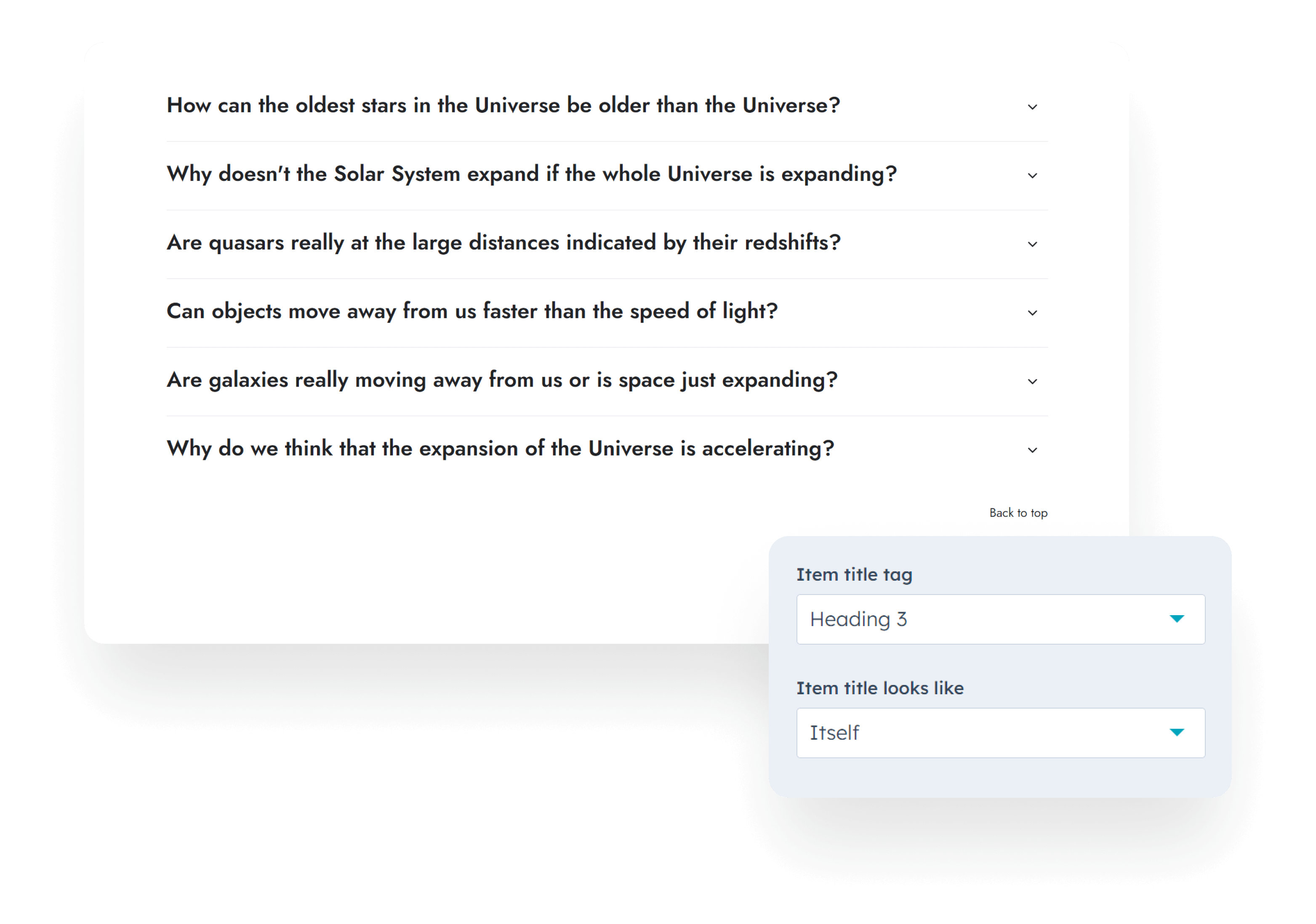 Act3 V29 Accordion Item Title Options