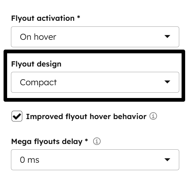 Act3 V43 Navigation Module Flyout Design Compact Option