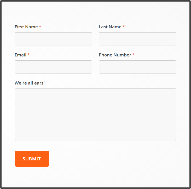 Act Theme for HubSpot - Form Framed