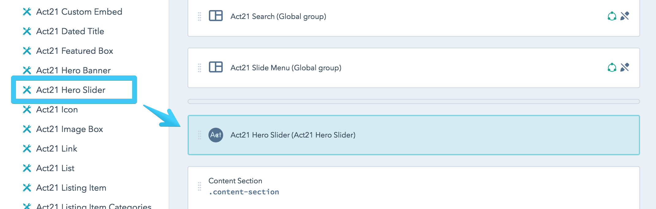 Act2 Template Builder Hero Slider Custom Module