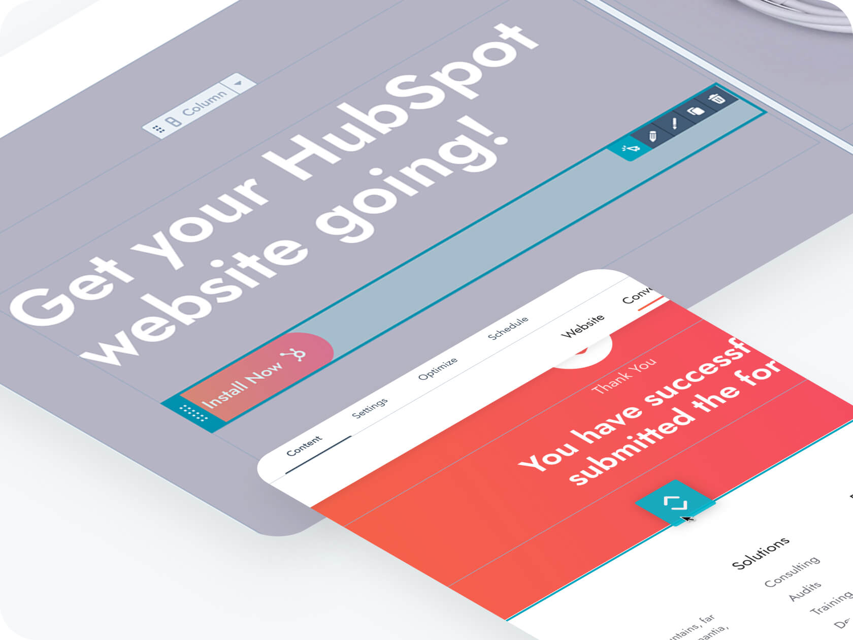 Act3 HubSpot theme - Drag and drop page editor
