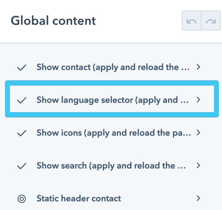 Act3 - Header 6 - Enable language selector - Step 1