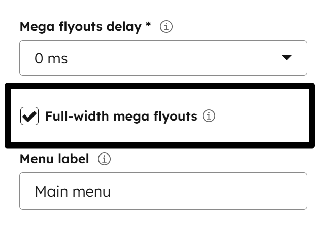 Act3 Navigation module > Full width mega flyouts option