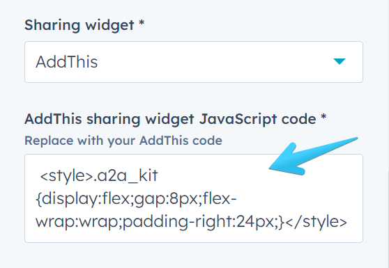 Replacing AddThis sharing widget - Code 1
