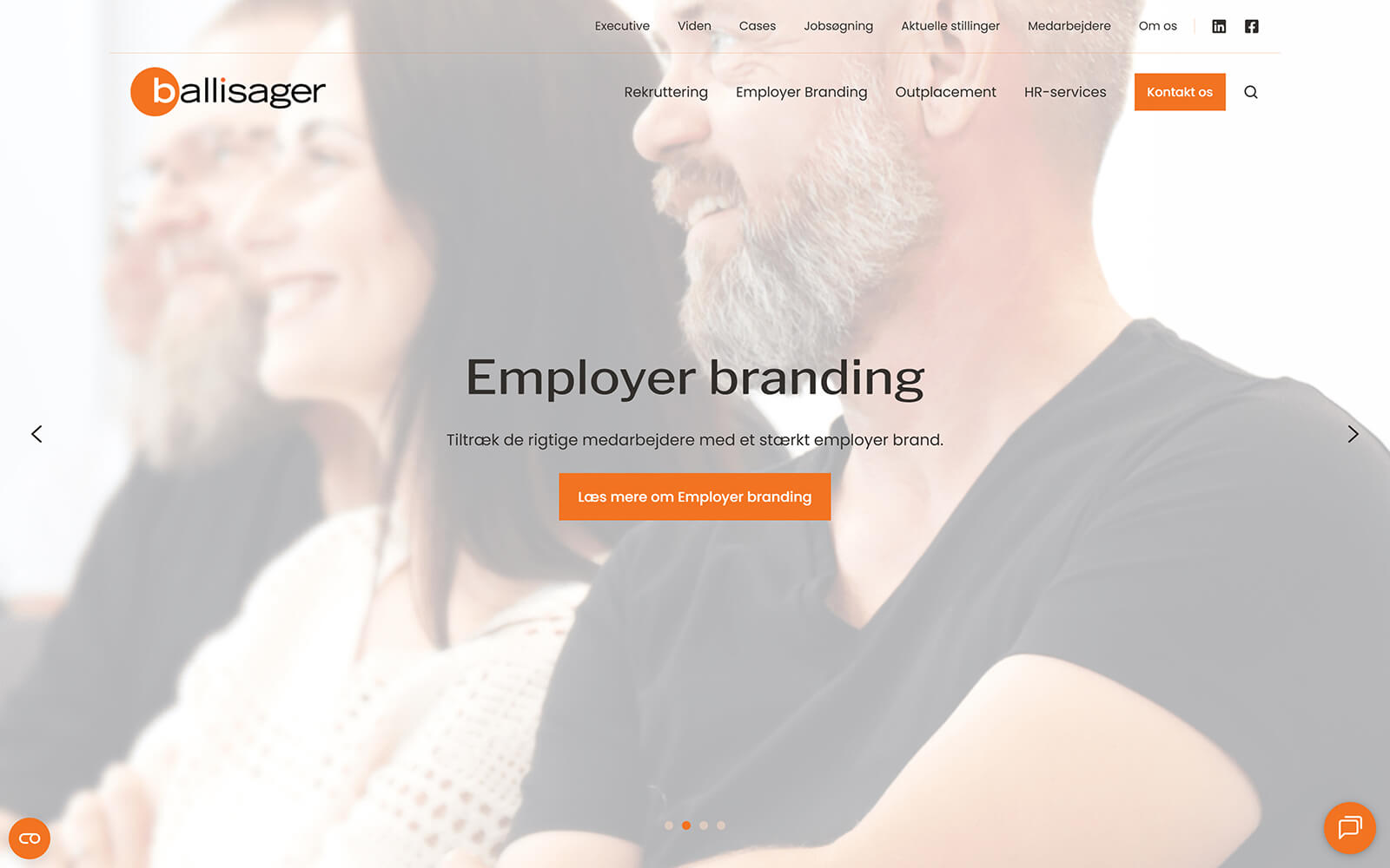 The beautiful ballisager.com website created with Act3 on the HubSpot CMS