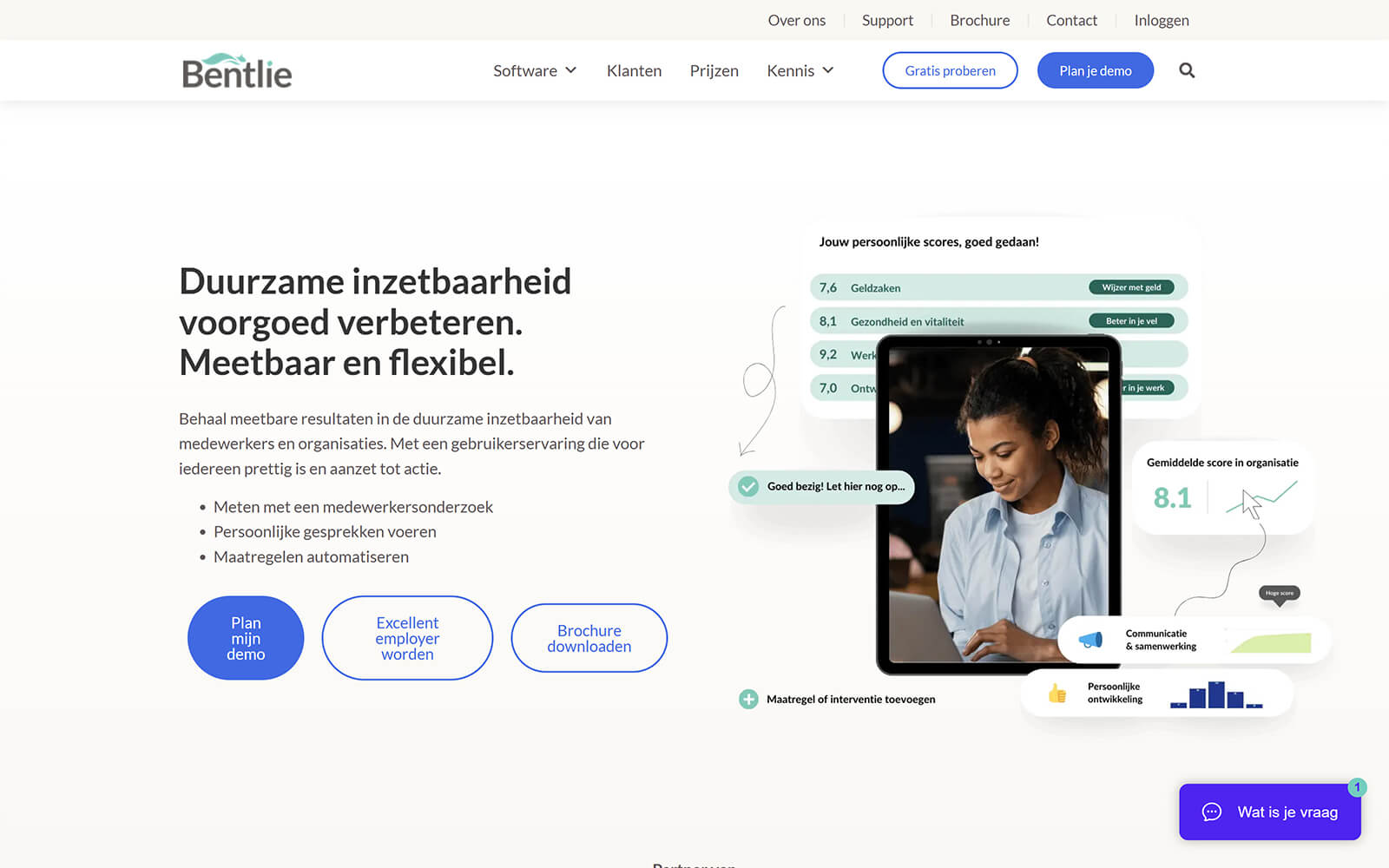 The beautiful bentlie.nl website created with Act3 on the HubSpot CMS