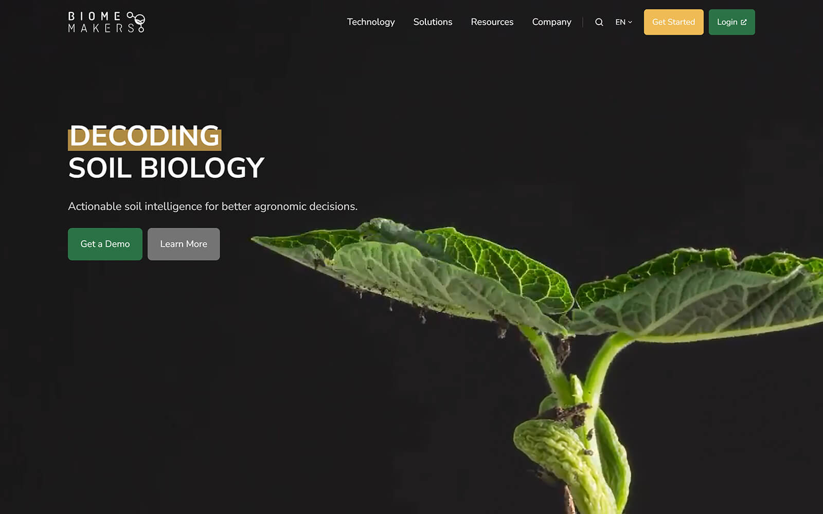 The beautiful biomemakers.com website created with Act3 on the HubSpot CMS