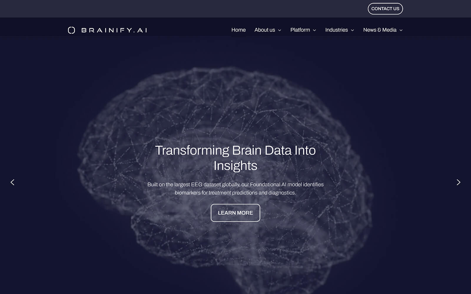 The beautiful brainify.ai website created with Act3 on the HubSpot CMS