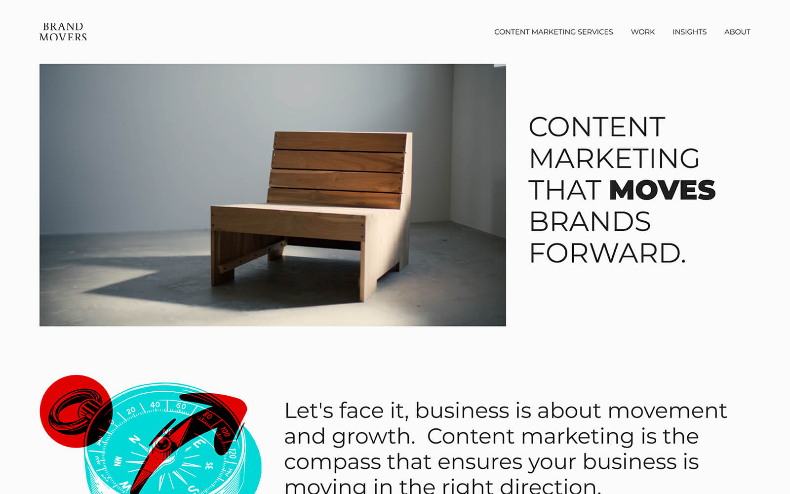 The beautiful brandmovers.dk website created with Act3 on the HubSpot CMS