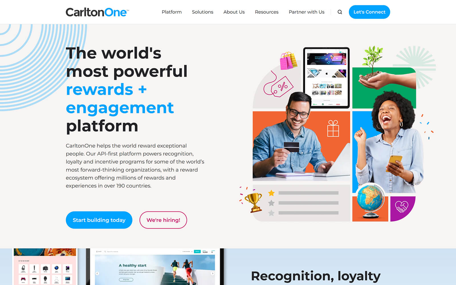 The beautiful carltonone.com website created with Act3 on the HubSpot CMS