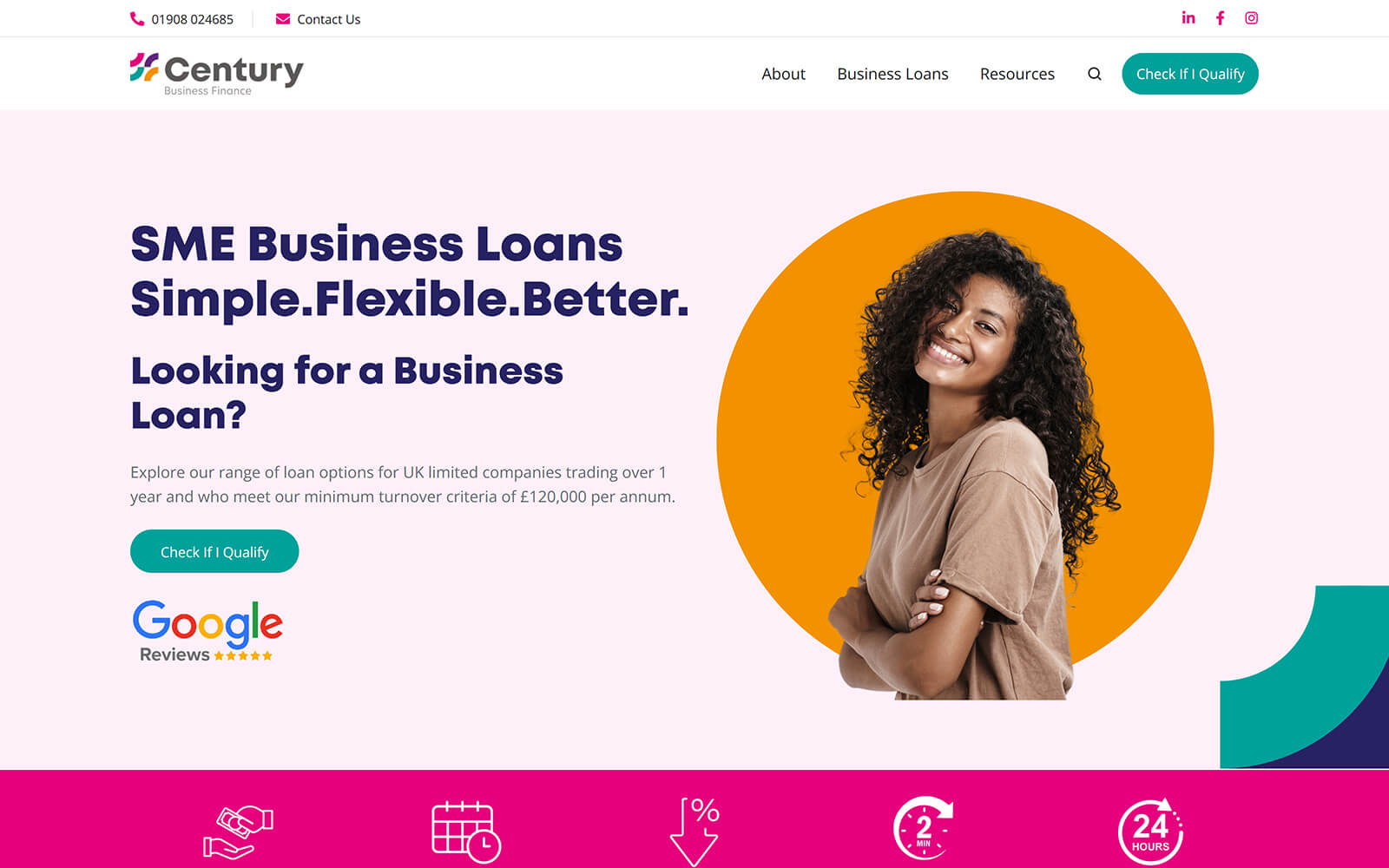 The beautiful centurybusinessfinance.co.uk website created with Act3 on the HubSpot CMS