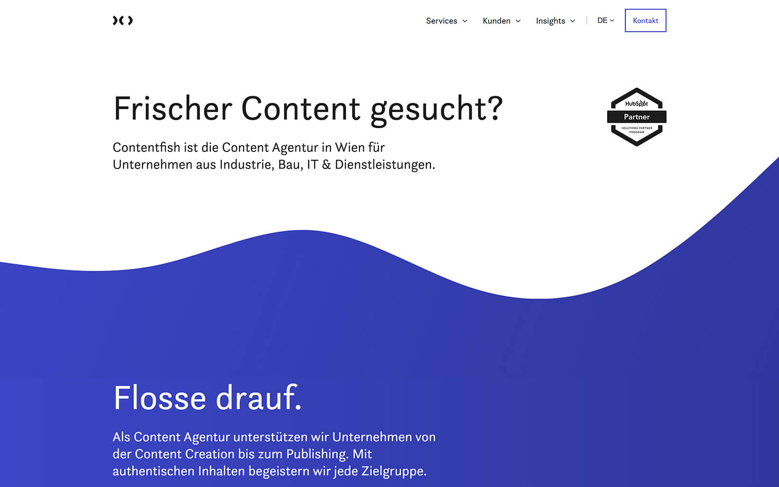 The beautiful contentfish.com website created with Act3 on the HubSpot CMS