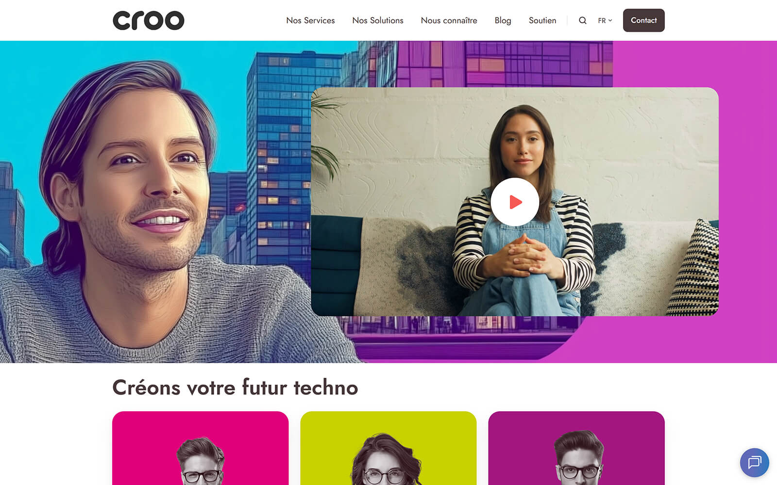 The beautiful croo.io website created with Act3 on the HubSpot CMS