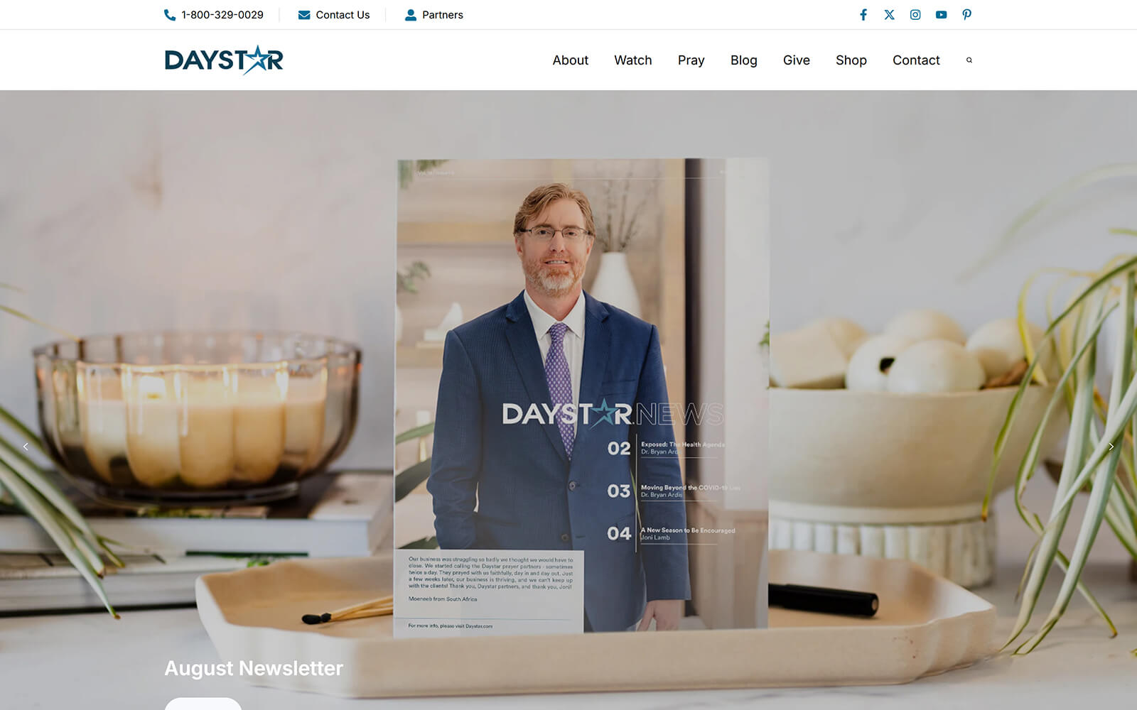 The beautiful daystar.com website created with Act3 on the HubSpot CMS
