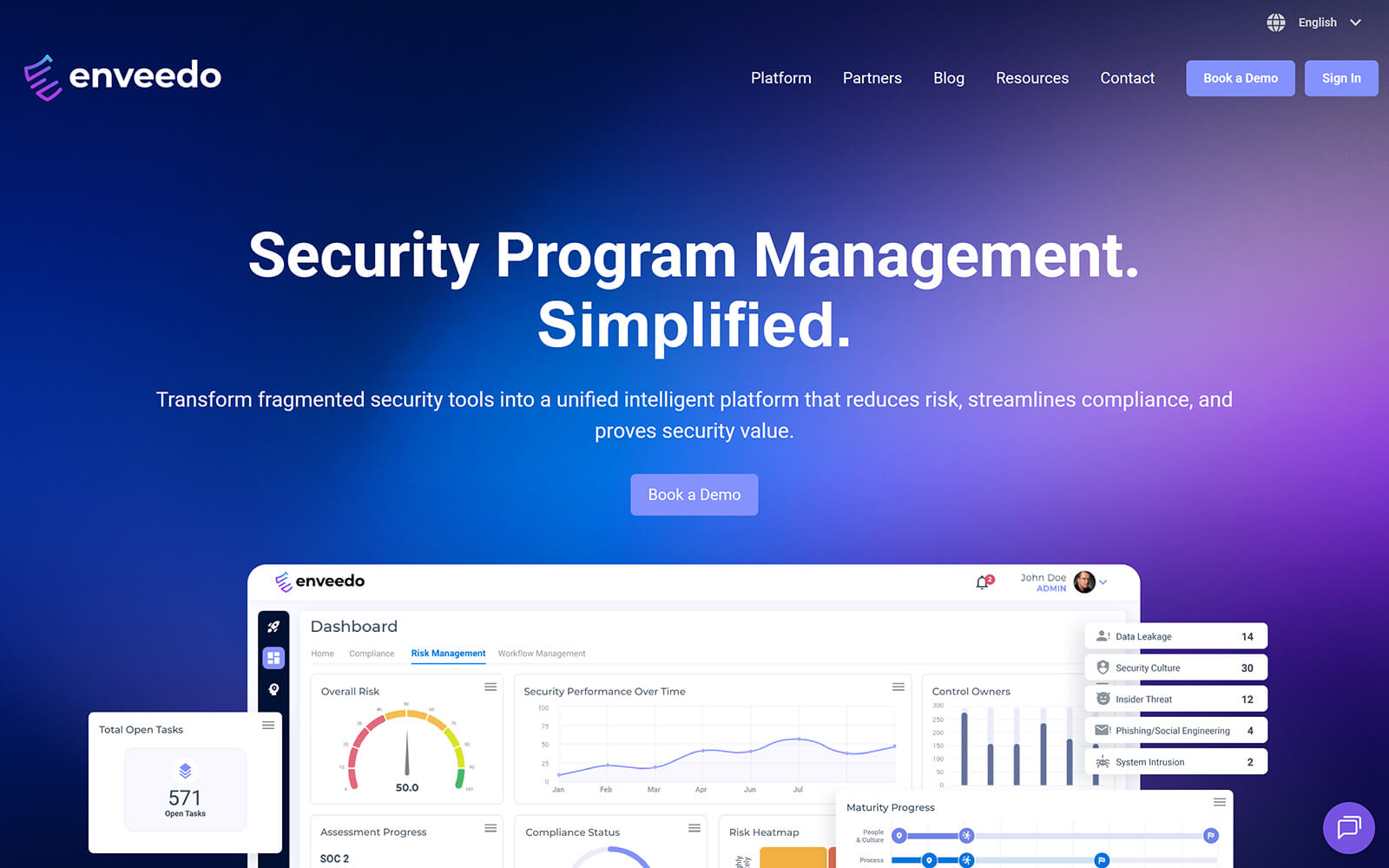 The beautiful enveedo.com website created with Act3 on the HubSpot CMS