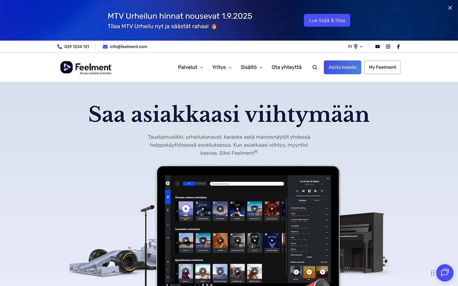 The beautiful feelment.com website created with Act3 on the HubSpot CMS