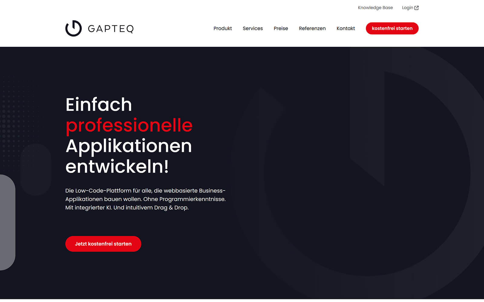 The beautiful gapteq.com website created with Act3 on the HubSpot CMS