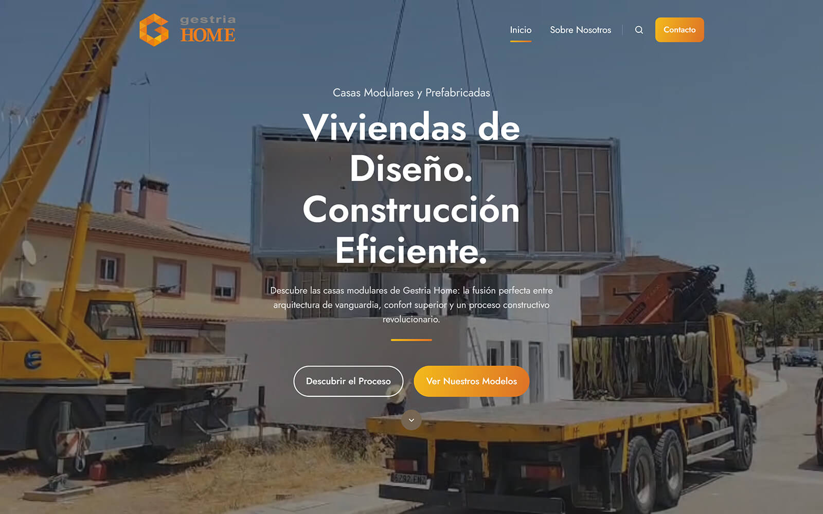 The beautiful gestria.es website created with Act3 on the HubSpot CMS