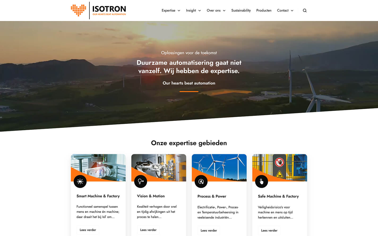 The beautiful isotron.eu website created with Act3 on the HubSpot CMS