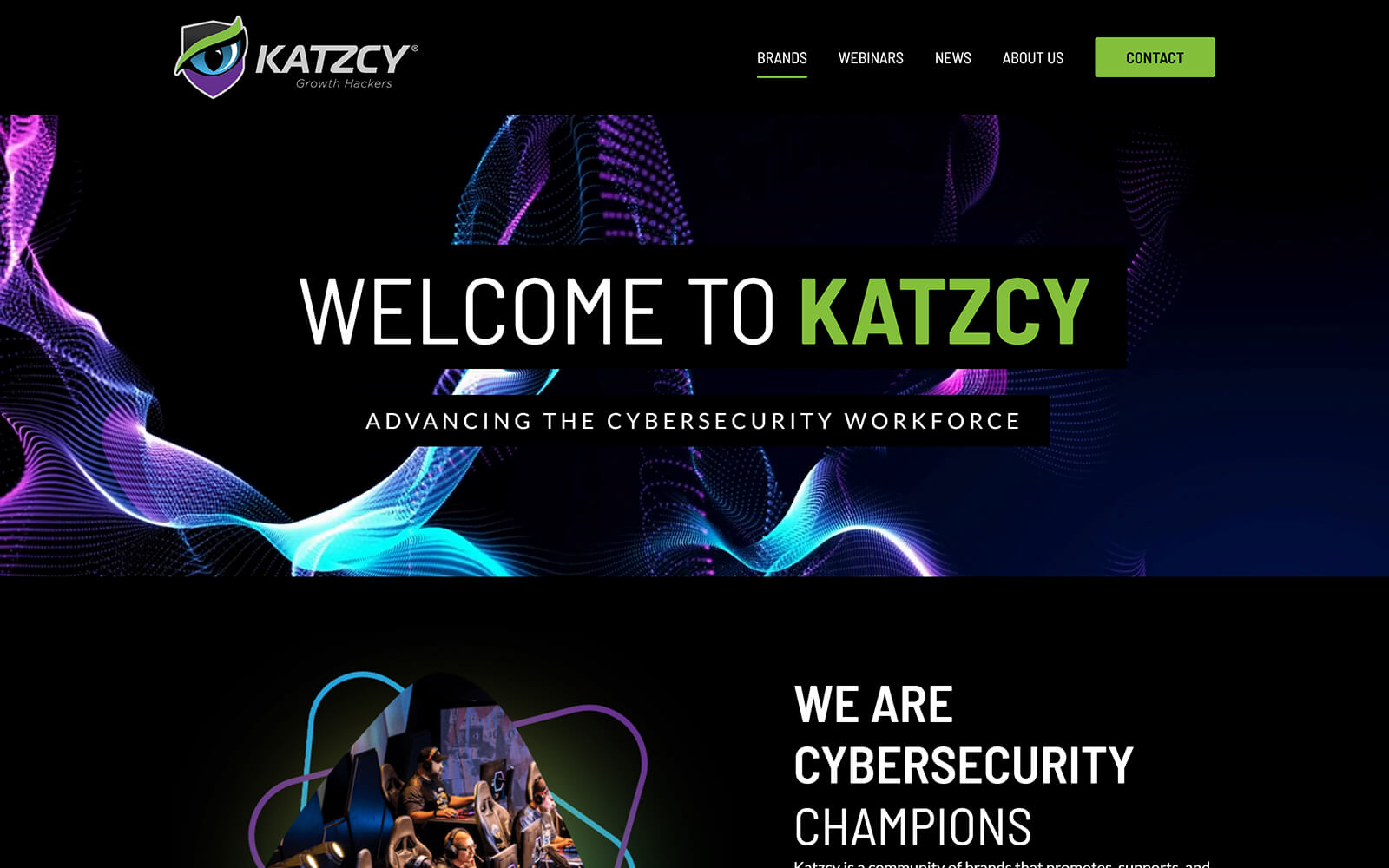 The beautiful katzcy.com website created with Act3 on the HubSpot CMS