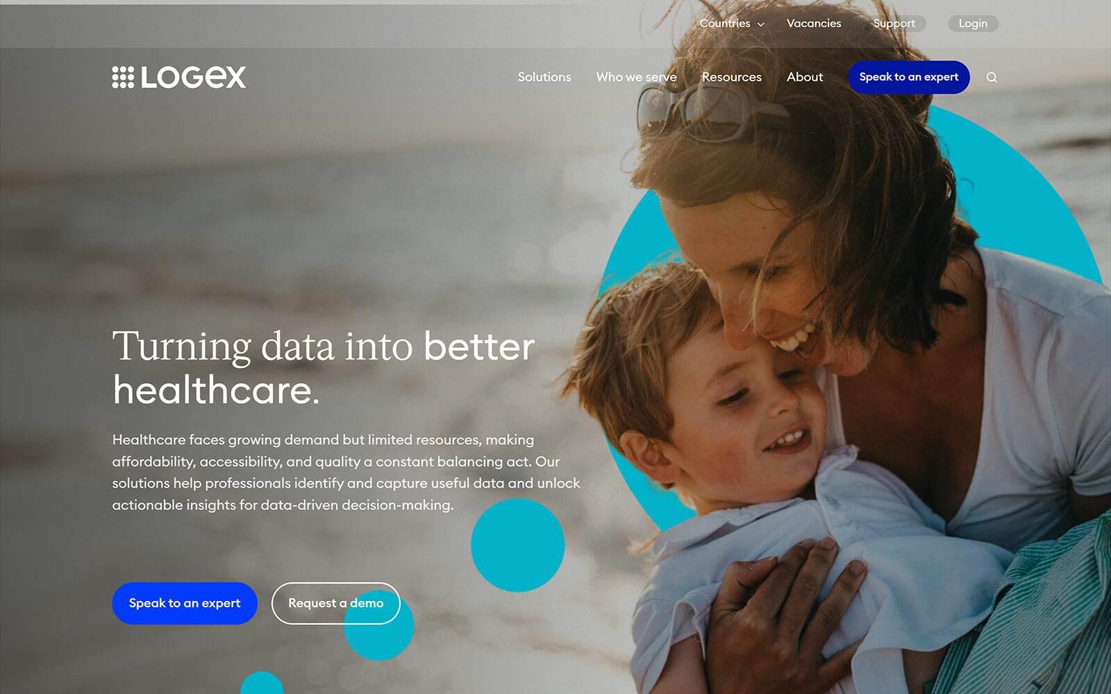 The beautiful logex.com website created with Act3 on the HubSpot CMS