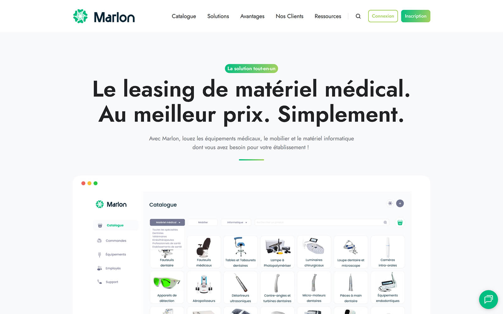 The beautiful marlon.fr website created with Act3 on the HubSpot CMS
