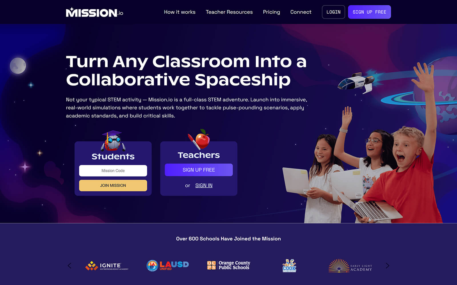 The beautiful mission.io website created with Act3 on the HubSpot CMS