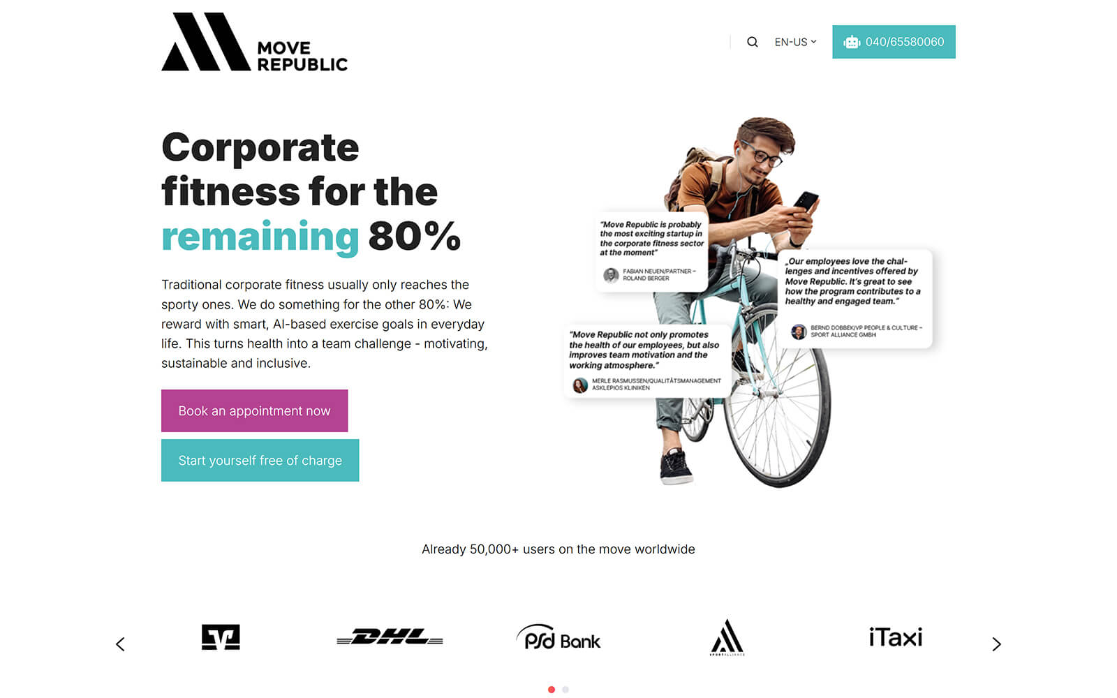 The beautiful moverepublic.com website created with Act3 on the HubSpot CMS